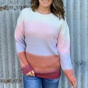 Ombré Color-Block Sweater